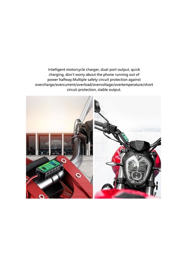 Xindoker Motosiklet Usb Şarj Cihazı Sae Dönüştürücü 12-24v, 4.8a Çift Port, Voltaj Tespiti, Su Geçirmez, Akıllı Koruma