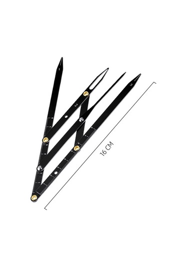 Sones Kaş Cetveli Üç Noktalı Konumlandırma Denge Kaş Kartı Gümüş