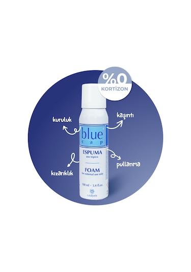 Blue Cap Kuru Cilter İçin Kortizonsuz Nemlendirici Köpük Krem 100 ML