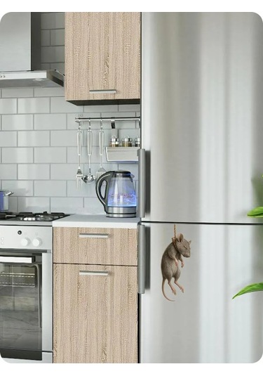 Fosti Buzdolabı İçin İşaret: Fare Asıldı 447775474 Beyaz