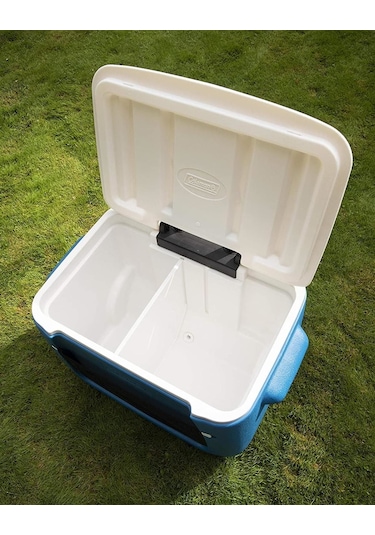 Coleman Poly-lite Wheeled Mesh 50 Qt Tekerlekli Soğutucu Buzluk 47.3 Lt Mavi/beyaz Beyaz - Mavi