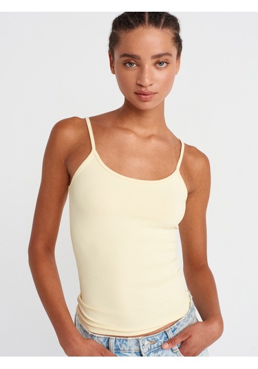 Dilvin 20901 İnce Askılı Poliamid Top-sarı Sarı