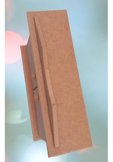Hobi Dekoratif Anahtarlık Kutusu Yarım Kapak Model Ahşap Mdf Ham El Yapımı
