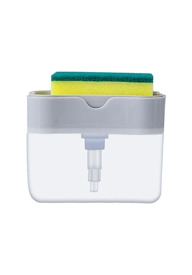 Gri Vıshua Bulaşık Deterjanı Basın Temiz Tencere Fırçası Mutfak Otomatik Dolum Kutusu Temizlik Bezi Yıkama Bulaşıkları Fırça Pot Sabun Sıvı Kutusu