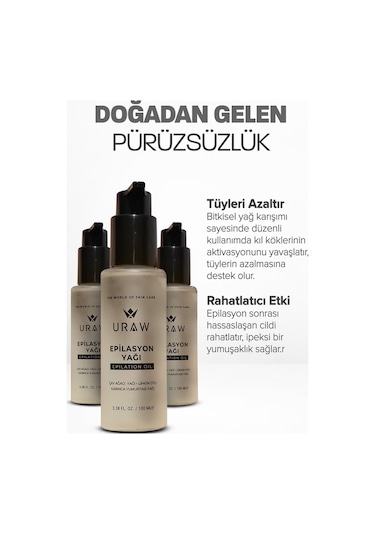 Uraw Tüy Azaltıcı Epilasyon Yağı 100 ML