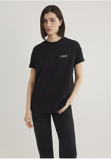 Mavi - Mavi Logo Baskılı Siyah Tişört 1611309-900 Siyah