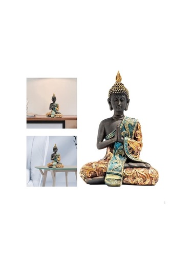 Novahub Buda Heykeli Meditasyon Dekoratif Heykelcik Tay Shakyamuni Oturan Masaüstü Oturma