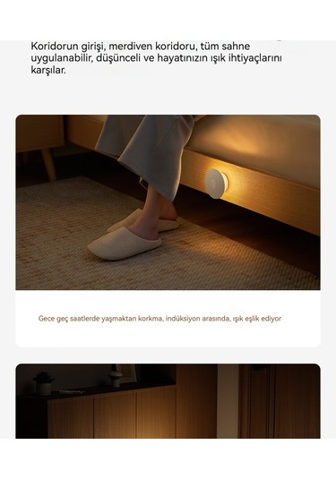 Lıcorıce Mijia Çok Fonksiyonlu Enerji Tasarrufu Şarj Endüktif Gece Lambası Sari