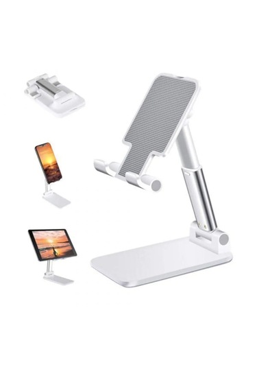 Telefon Ve Tablet Standı Yükseklik Ve Açısı Ayarlanabilir-beyaztb