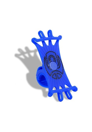 Rogfer Çok Fonksiyonlu Silikon Bisiklet Cep Telefonu Tutucu Motosiklet Sürme Navigasyon Sabit Braket Mavi Mavi Mavi