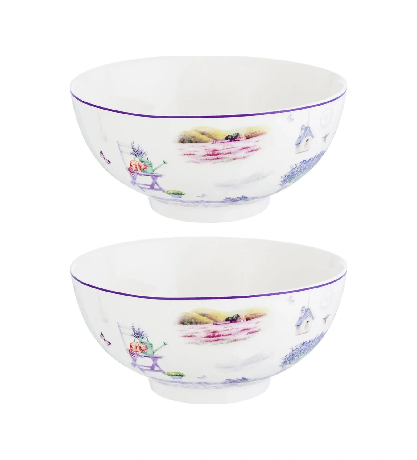 Elan Gallery Lavantalı Salata Kasesi 2 Adet, 700 Ml 14728084 Beyaz