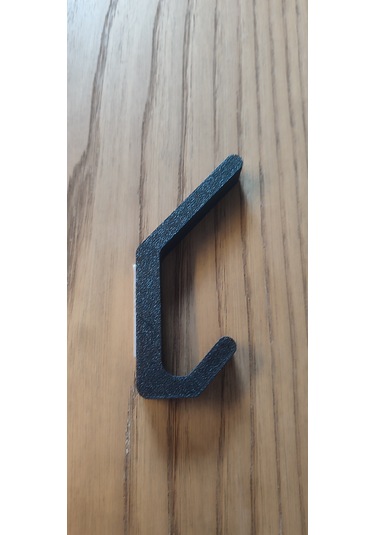 Hepsi3boyutlu - 5 Adet Siyah Kanca Askılık Siyah