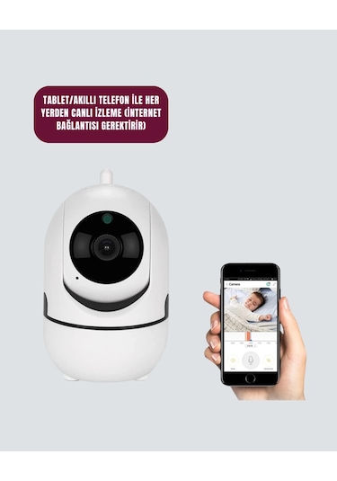 360 Dönen Akıllı Wifi Kamera Uzaktan İki Yönlü Ses Özellikli