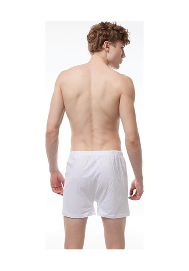 Malabadi 024 2'Li Paket Erkek Geniş Kalıp Boxer-Beyaz