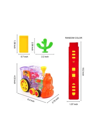 Canda Oyuncak Pilli Dominolu Tren Kutulu 80 Parça Domino Taşı Dizen