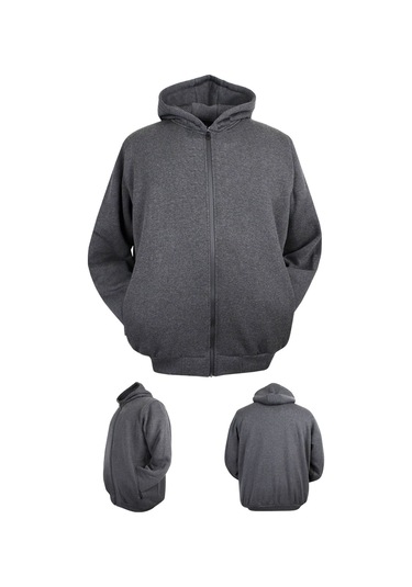 Erkek Büyük Beden 105 - 185 Kilo Arası İçin Uygun Kapüşonlu 3 İplik Şardonlu Kışlık Kalın Sweat Mont Füme Erkek Büyük Beden 105 - 185 Kilo Arası İçin Uygun Kapüşonlu 3 İplik Şardonlu Kışlık Kalın Sweat Mont Füme