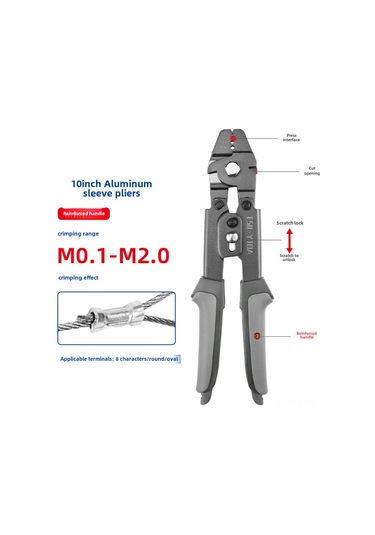 Kosona Deniz Balıkçılığı İçin 8-şekilli Alüminyum Klemeli Teli Kesme Ve Presleme Pensi - Fsh-y10a Pvc Kolluk