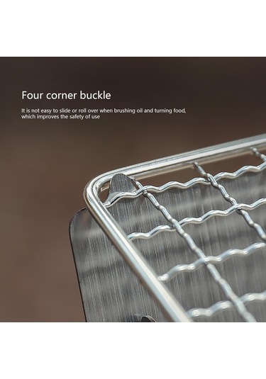 Taşınabilir Kömürlü Izgara, Çıkarılabilir Mini Kamp Izgarası, Saklama Çantası, Hafif Izgara, Açık Hava Barbeküsü İçin Gümüş