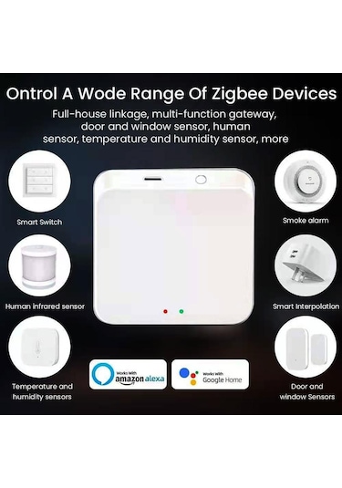 Tuya Zigbee Wifi Bt Mesh Hub Akıllı Çok Modlu Ağ Geçidi Tuya Smart Life Uygulaması Ses Kontrolü İle Çalışır