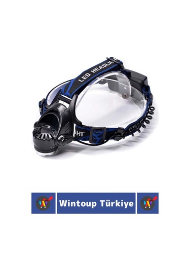 Profesyonel Kamp Avcı Balıkçı Deprem Güçlü Işık 3 Mod Yüksek Mesafeli Zoomlu Güçlü Kafa Lambası Çok Renkli