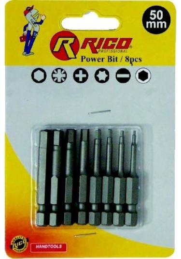 Rico 8 Parça 50 Mm Allen Bits Uç Seti