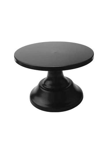 Ulzyvf Yuvarlak Metal Kek Standı Siyah Demir Kaide Tatlı Tutucu Siyah