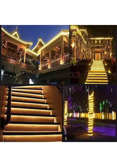 Forlife 20watt Güneş Panelli Solar 10 Metre Hortum Şerit Led Günışığı