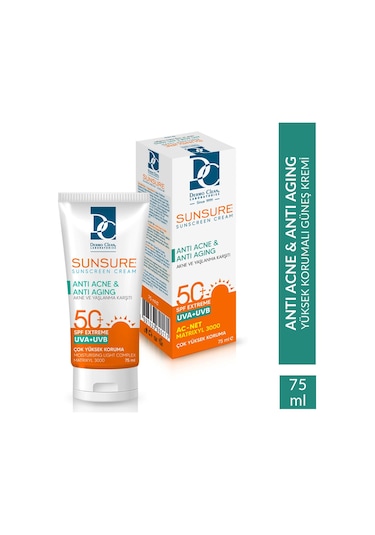 Dermo Clean Sunsure Anti Akneli Cilt Güneş Kremi SPF 50+ 75 ML