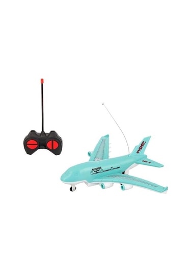 Işıklı, Uzaktan Kumandalı 6 Yöne Hareket Edebilen Eğlenceli Airbas Yolcu Uçağı - Kumandalı Uçak 001