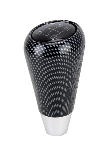 Sones Evrensel Araç Modifiye Reçine Değiştirici Manuel 6 Vitesli Vites Topuzu, Boyut: 8.2 5.5cm Siyah Beyaz