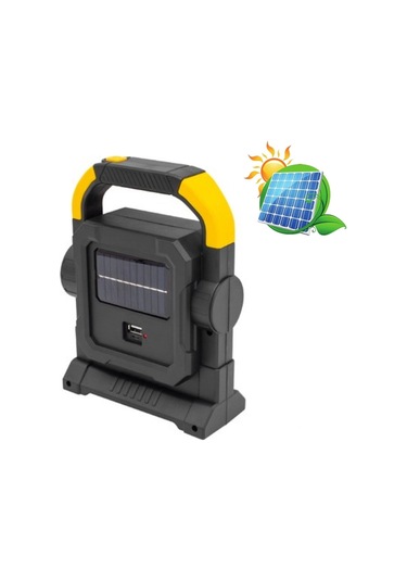 Buffer Hellocloud Şarjlı Solar Led Çalışma Işığı Usb Çıkışlı Taşınabilir Projektör Lamba Çok Renkli