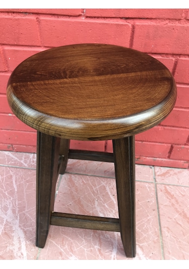 45 Cm Gürgen Ağacı Fırınlanmış Özel Kalite Bar Taburesi Tabure