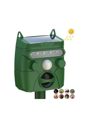 Solar Hayvan Sürücüsü Ultrasonik Dış Mekan Elektronik Fare Kuş Kovucu