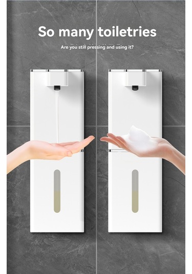 Hangfox P7 Akıllı Dokunsuz Sabun Dağıtıcı - Duvar Veya Masaya Kurulabilir, Ipx5 Su Geçirmez, 4 Seviye Hacim Kontrolü, Beyaz Diğer