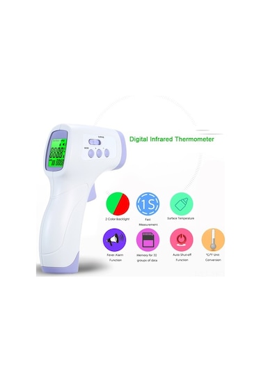 Besthome1 Jxd-001 Dijital Vücut Ve Nesne Sıcaklık Ölçer, Dokunmadan Lcd, 1 Saniye Hızlı, Pil Dahil