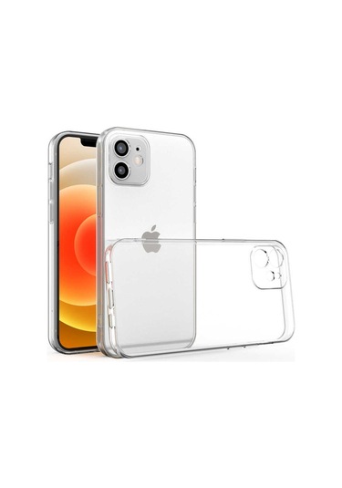 Prolysus İphone 12 Uyumlu Kamera Korumalı Şeffaf Yumuşak Silikon Kılıf