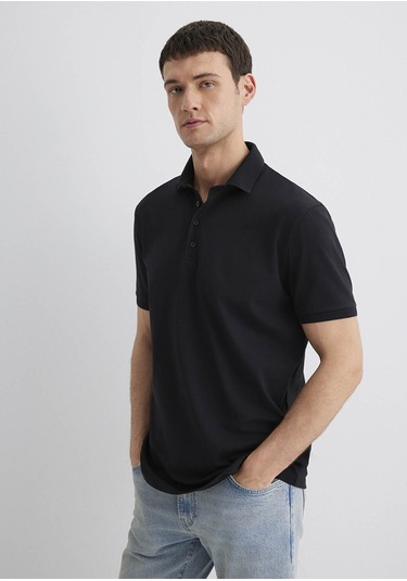 Mavi Siyah Erkek T-shirt M0612011-900 Siyah