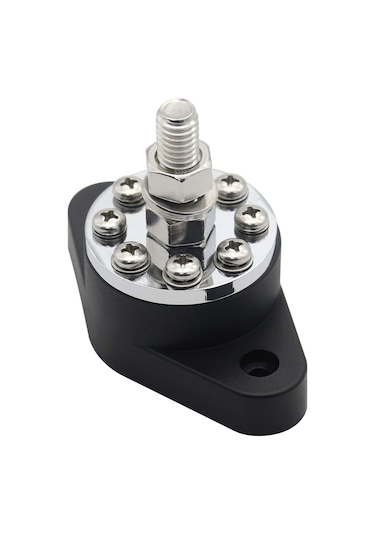 Yunboo 300a Otomobil Gemi Akü Bağlantı Kutusu, 8+1 M10 Çelik Konnektör, Siyah Bazlı Şeffaf Kapağı