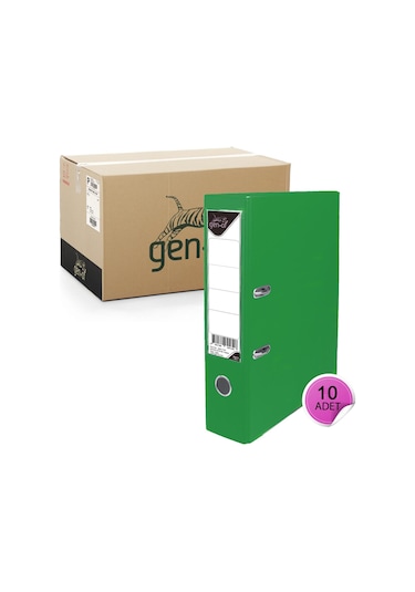 Gen-of Plastik Klasör Geniş Yeşil 10 Lu
