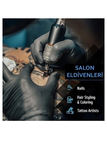 Haspet Nitril Eldiven Ekstra Kalın Siyah L 50'li