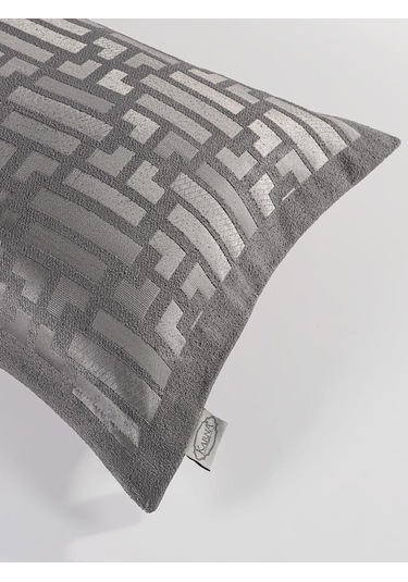 Zarif Jakarlı Yatak Örtüsü Alves Gri