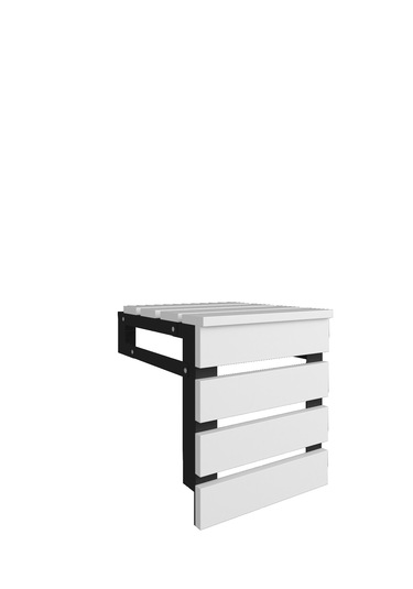 Akasya Duvara Monte Katlanabilir Tabure Çok Amaçlı Beyaz