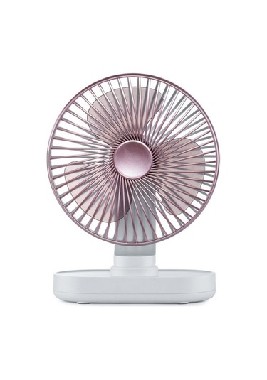 D77 Masaüstü Otomatik Sarılma Hhead Fan Sessiz Taşınabilir Ev Ofis Yurt Usb Fan Gül Pembe 5689 Pembe
