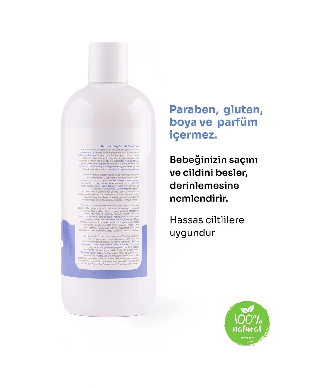 Göz Yakmayan Doğal Saç ve Vücut Şampuanı 2'li Set x 2
