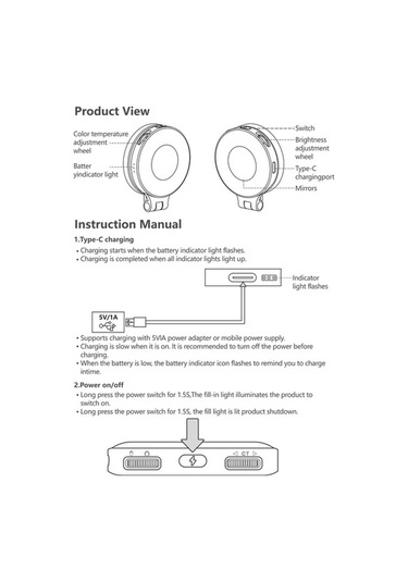 Tongxida Magnetik Dolgu Işığı, Selfie Işığı, Güç Bankası, Magsafe Uyumlu, Dönme Stand, Beyaz Beyaz