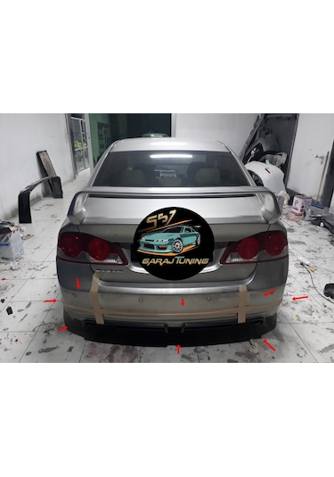 Honda Civic Fd6 Rr Arka Tampon Eki Fiberglass Boyasız