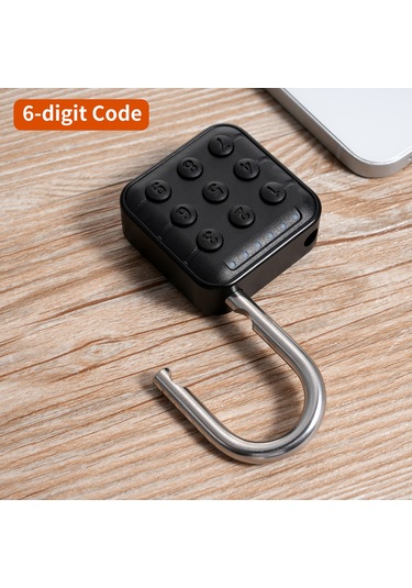 Mufunye Dolap İçin Kombinasyon Kilidi 6 Haneli Su Geçirmez Akıllı Kodlu Asma Kilit Dış Mekan Kullanımı İçin Kombinasyon Asma Kilit