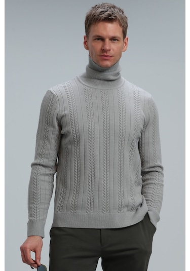 Lufian Tony Erkek Kazak Açık Gri 112090121100180 Açık Gri