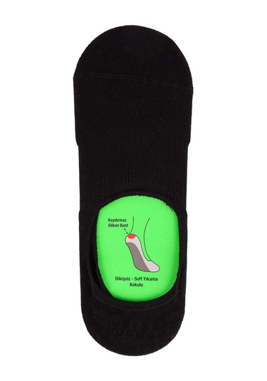 Jiber Erkek Bambu Babet Çorap 7001- 12 Adet Siyah