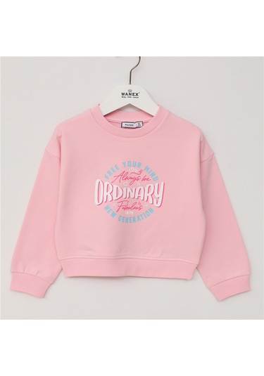Wanex Kız Çocuk Uzun Kol Kalın Sweat - 32360 Pembe
